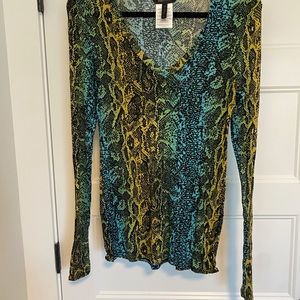 BCBG Patra Top, Large, multicolored.